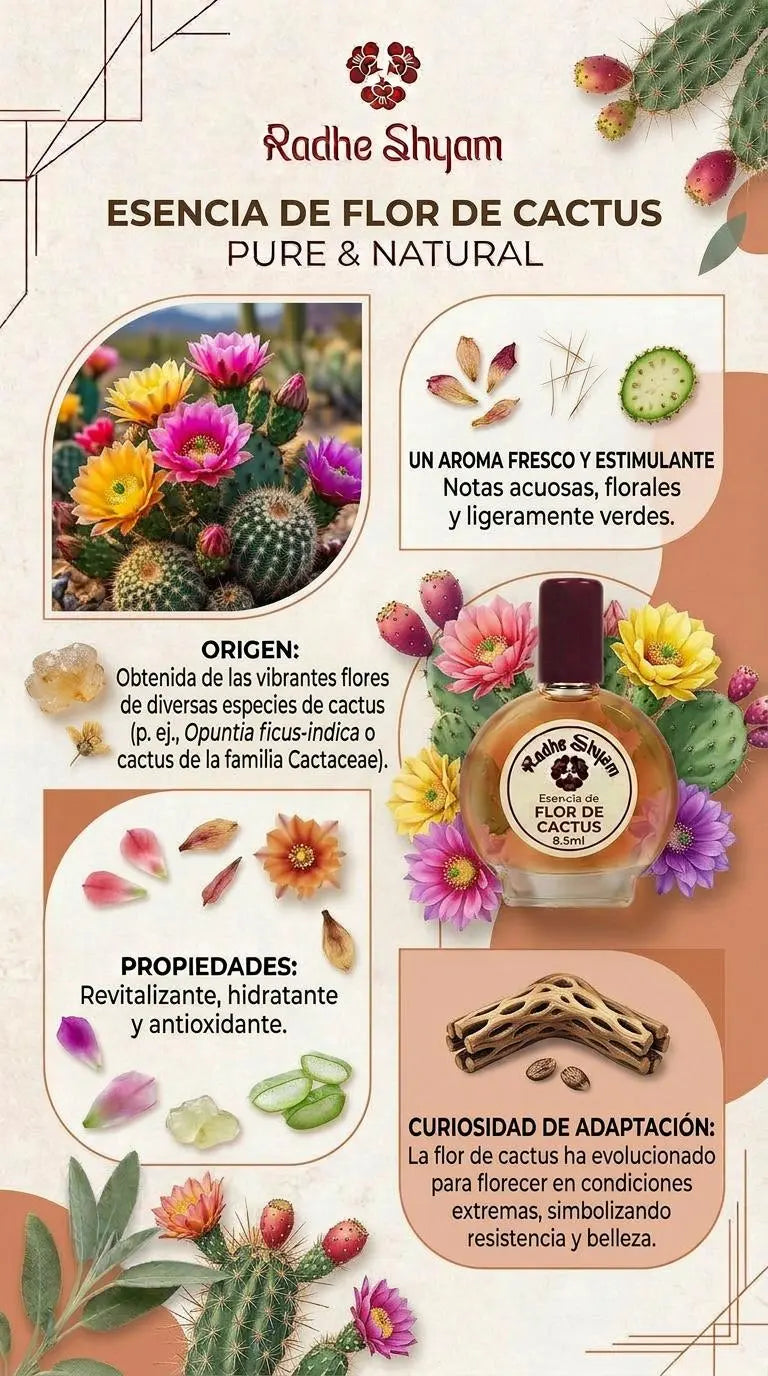 Esencia Radhe Shyam Flor De Cactus