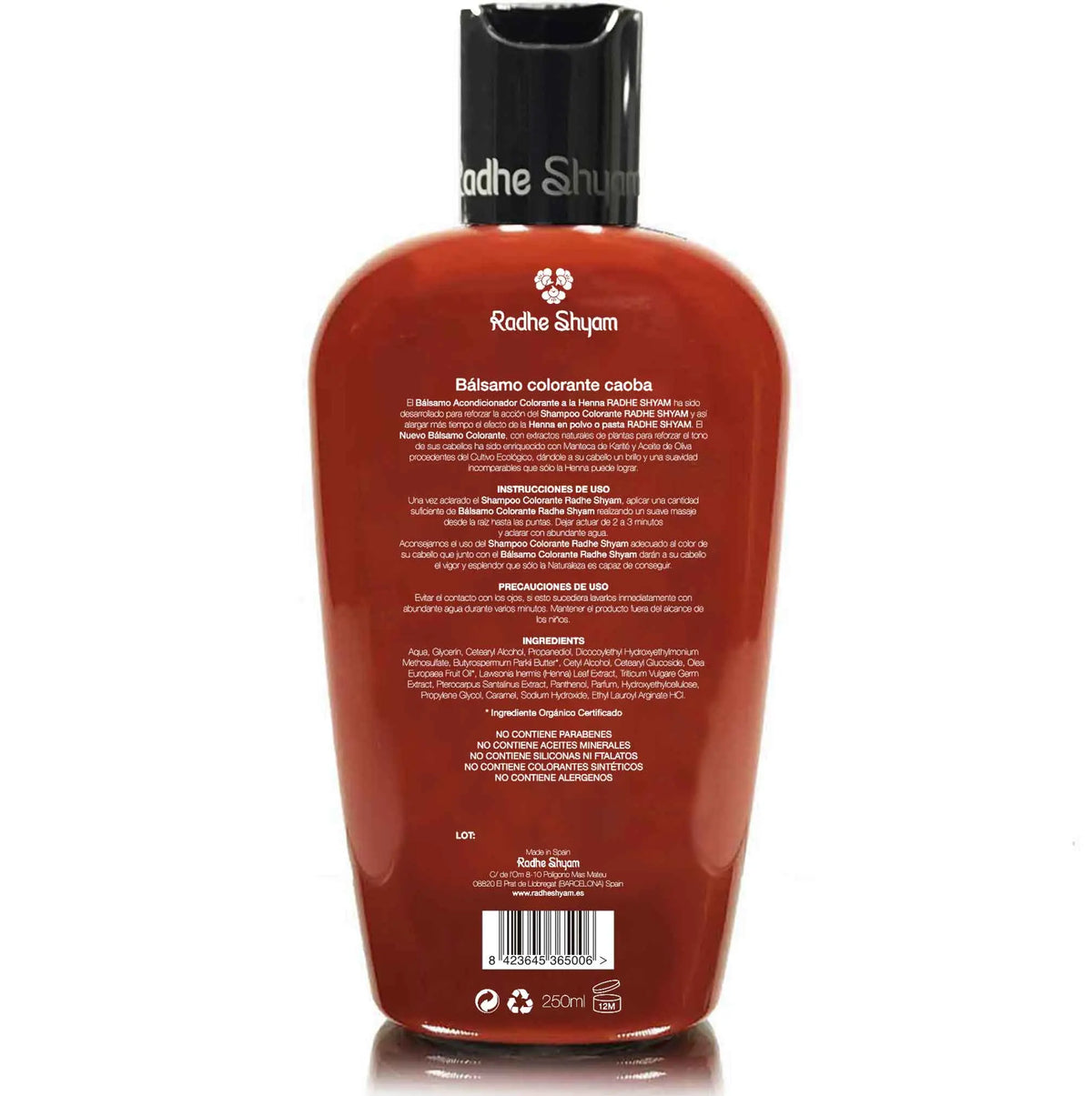 Balsamo Henna Color Caoba 250 Cc Y 400 Cc Radhe Shyam