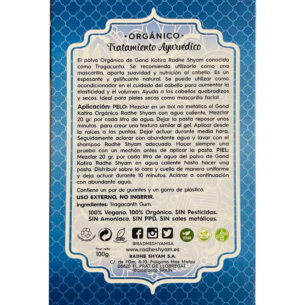 Gond Katira Tratamiento Natural Capilar Radhe Shyam