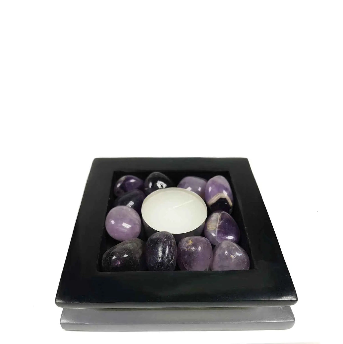 Plato Portavela Pequeña Amatista Cs777C Radhe Shyam