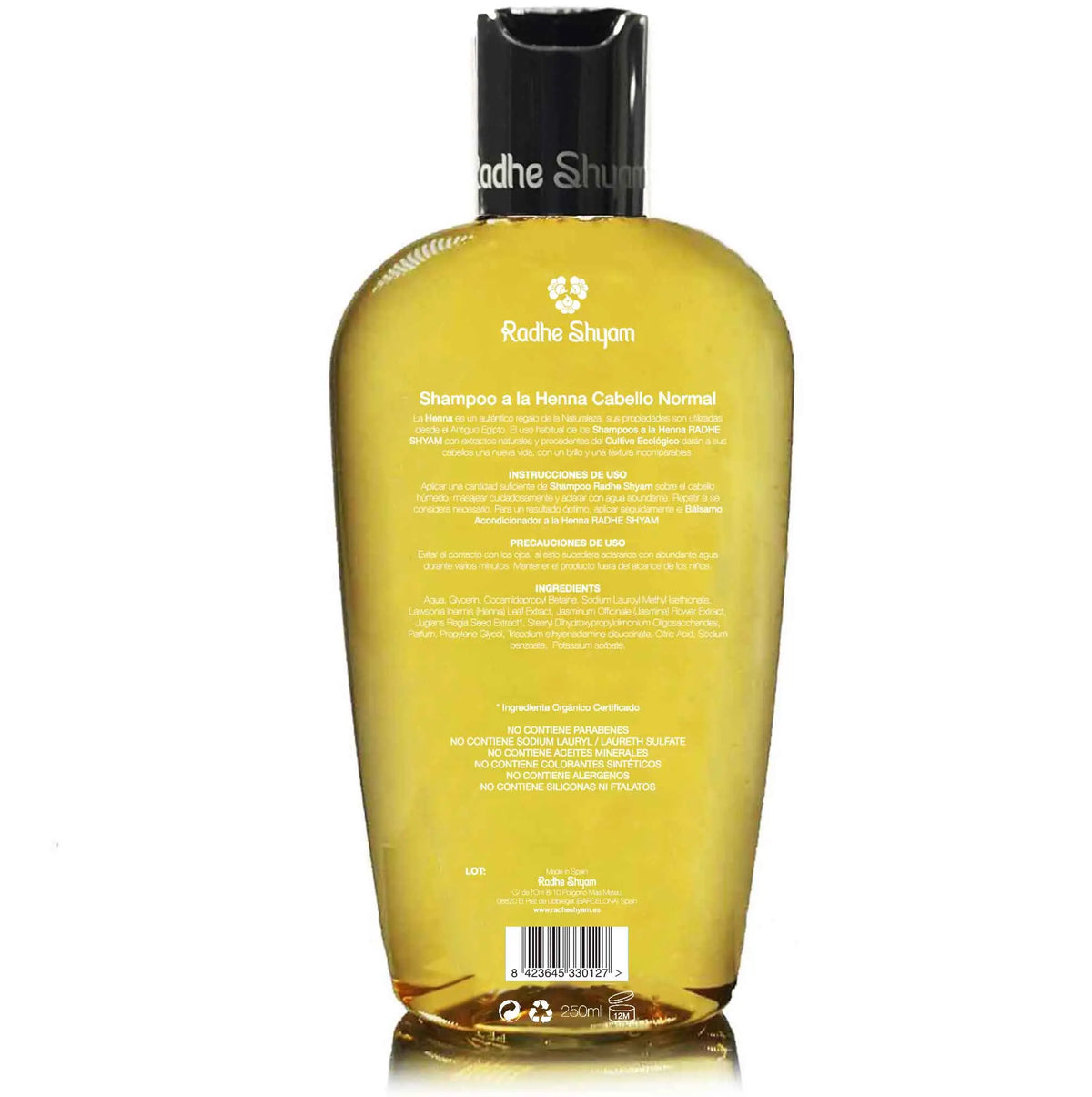 Shampoo Henna Cabello Normal 250 Cc Y 400 Cc Radhe Shyam
