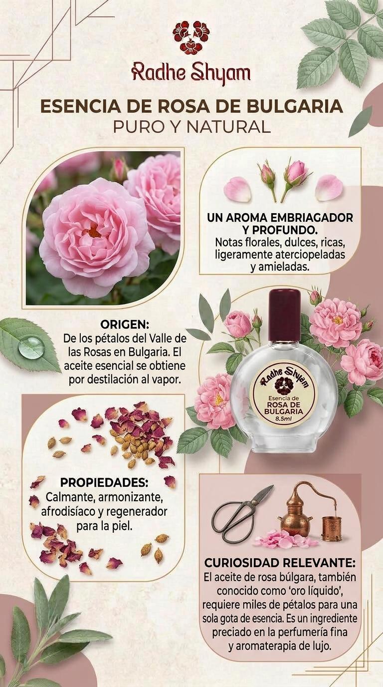 Esencia Radhe Shyam Rosa De Bulgaria Radhe Shyam