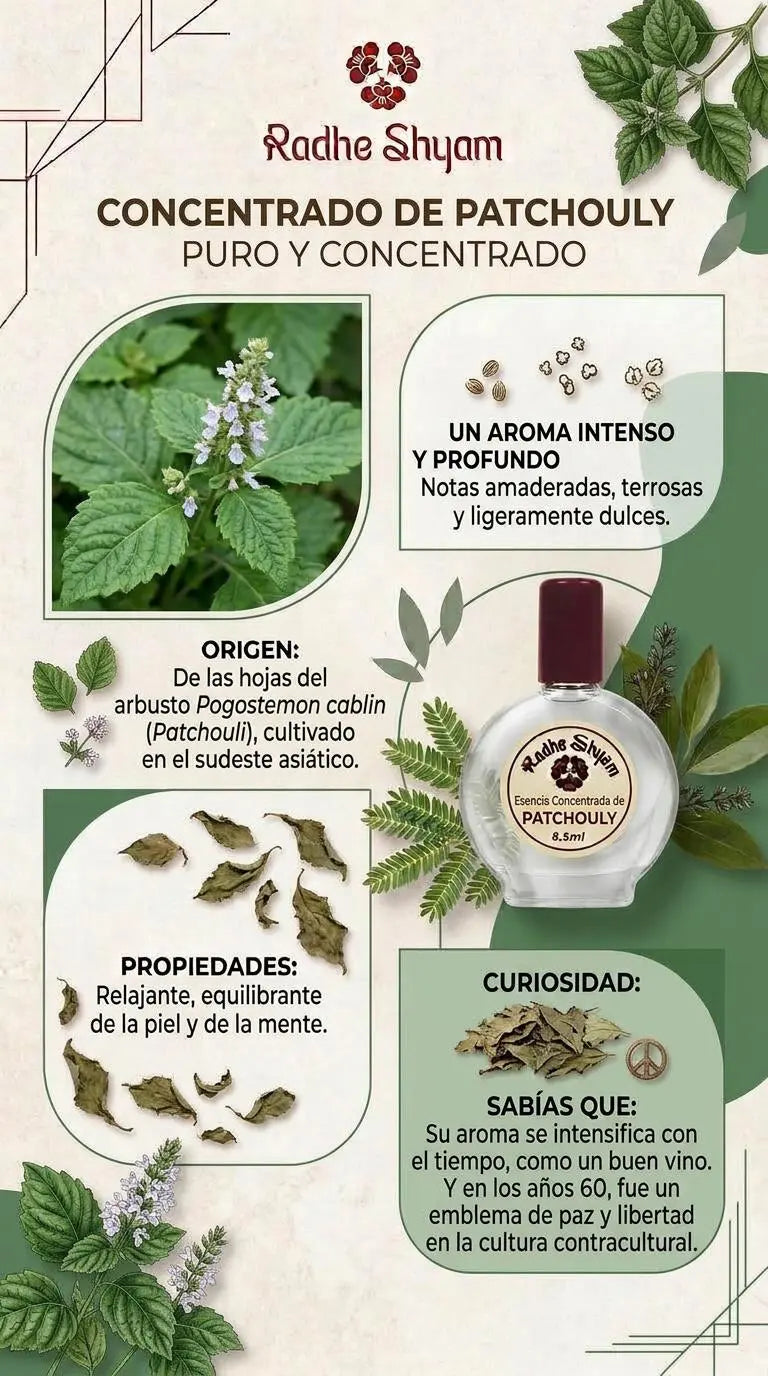 Esencia Radhe Shyam Patchouly Concentrado