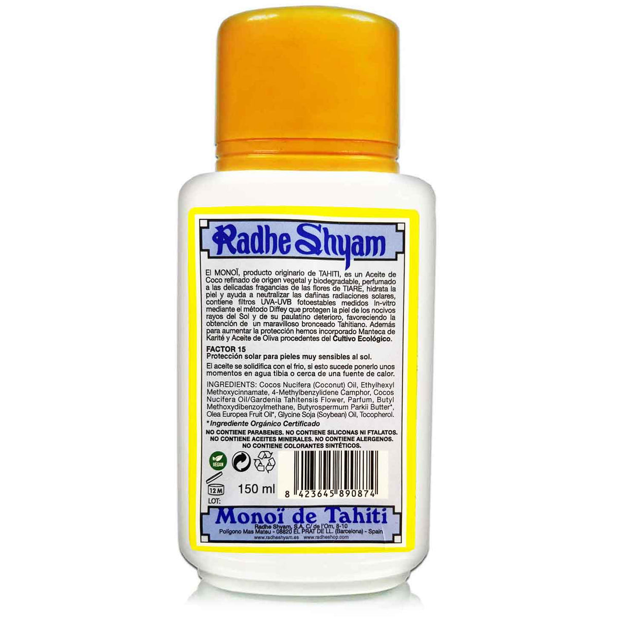 Aceite Monoï de Tahití Radhe Shyam test
