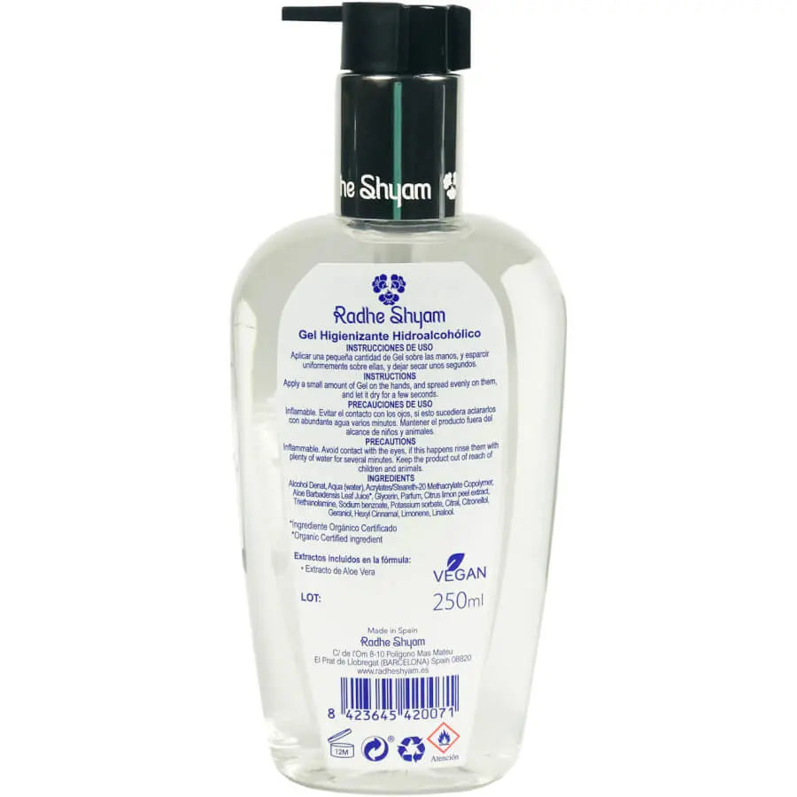 Gel Higienizante Hidroalcohólico  250Ml Radhe Shyam