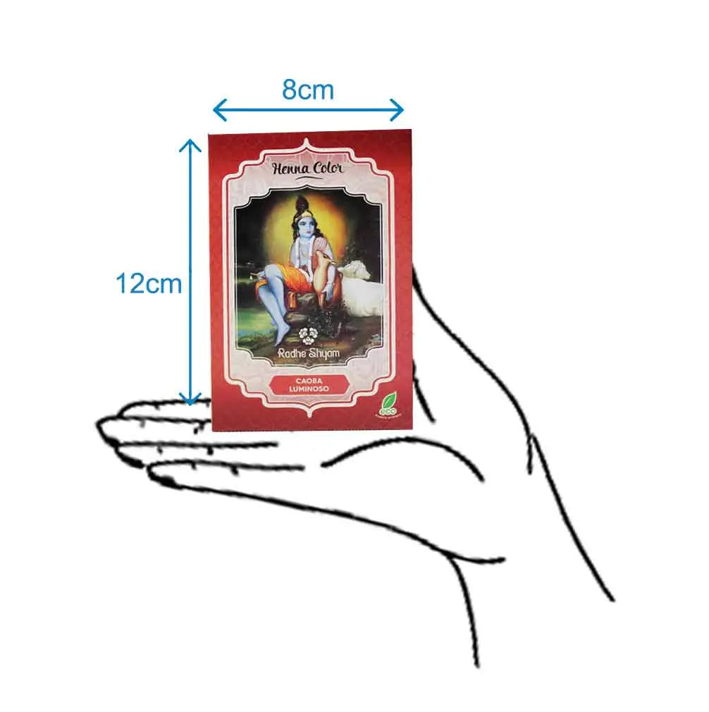 Henna Radhe Caoba Luminoso Polvo Radhe Shyam