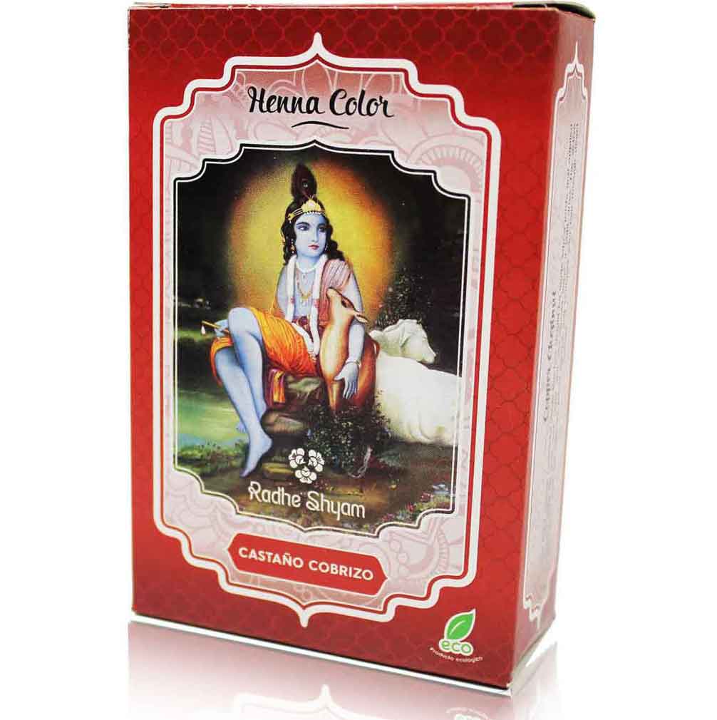 Henna Radhe Castaño Cobrizo Polvo Radhe Shyam