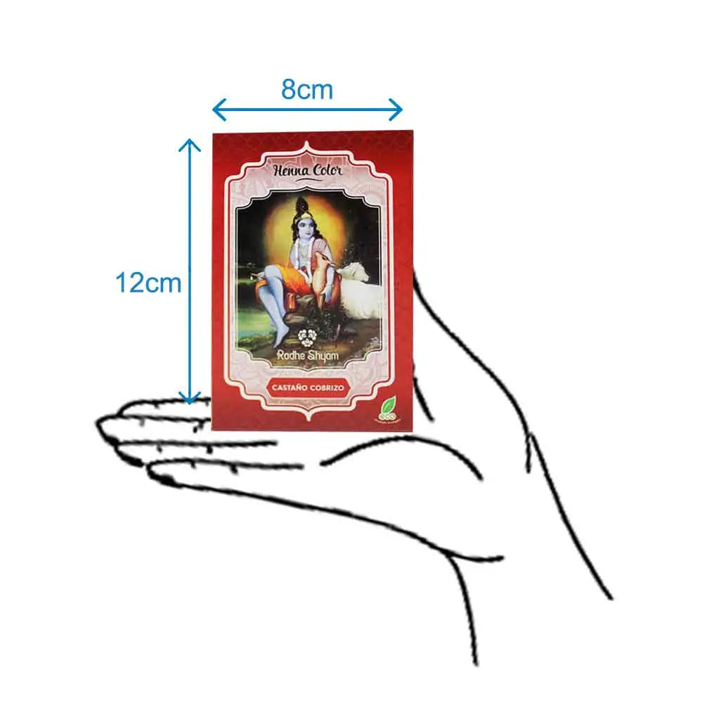 Henna Radhe Castaño Cobrizo Polvo Radhe Shyam