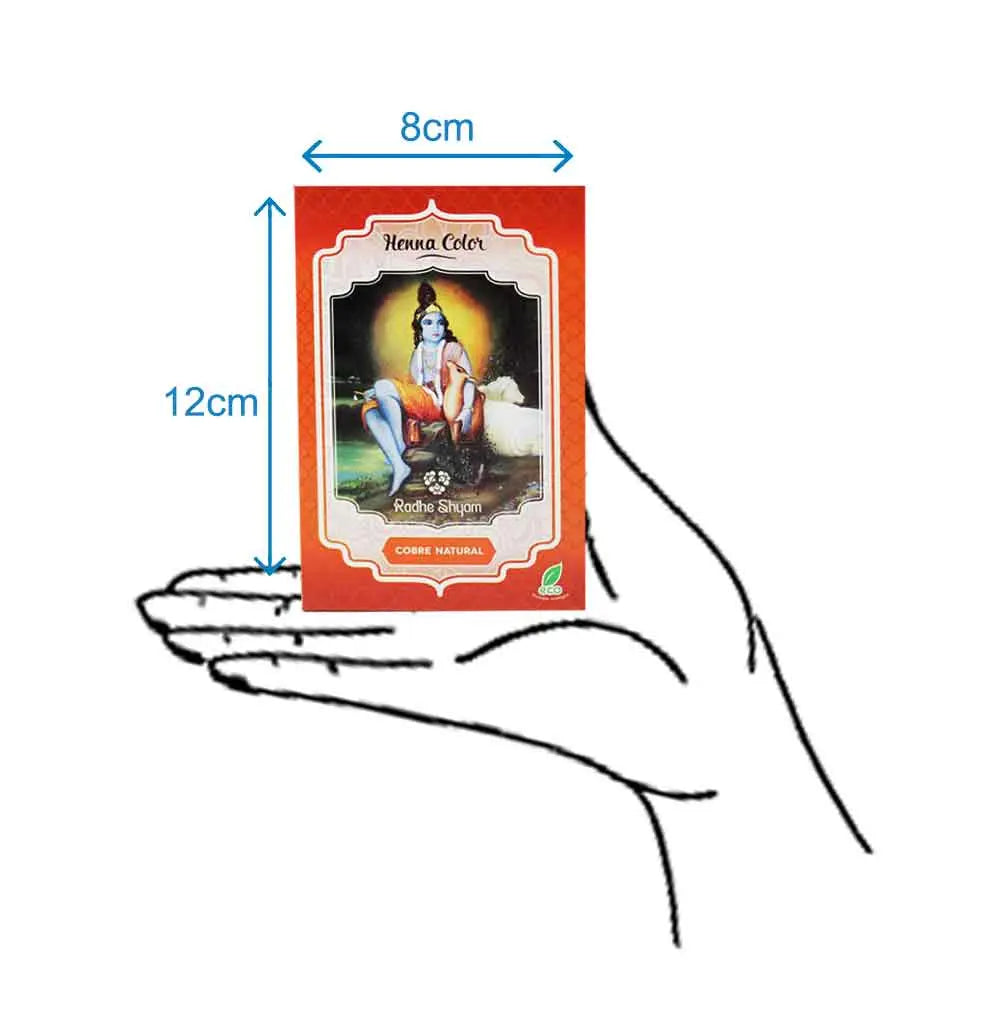 Henna Radhe Cobre Natural Polvo Radhe Shyam