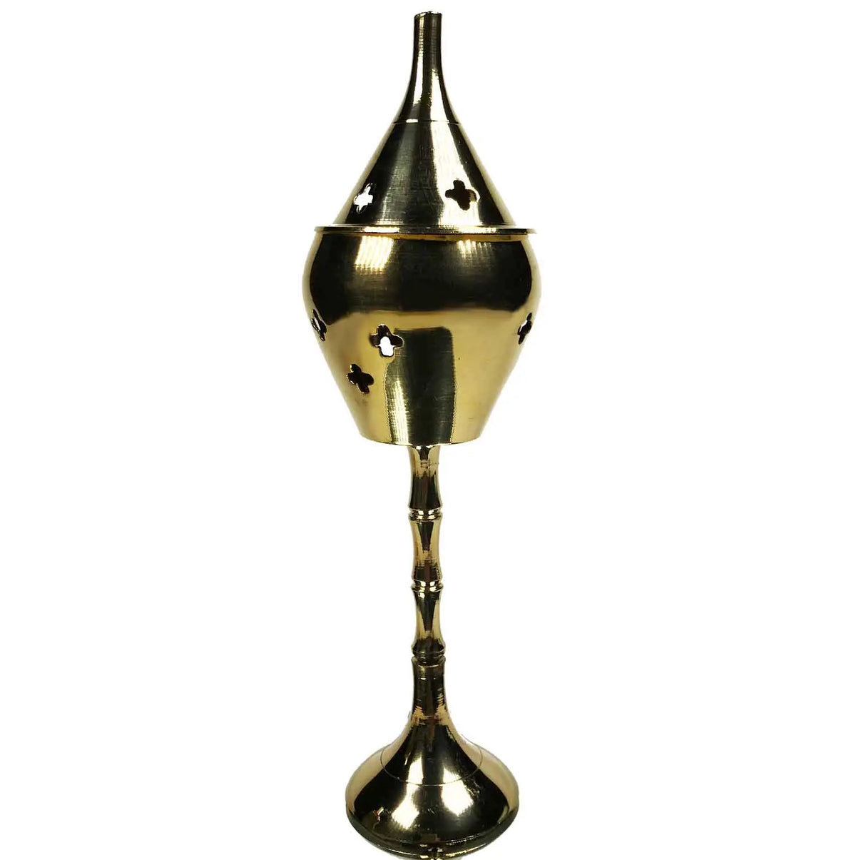 Incensario Metálico Alto Cupula (8701) Radhe Shyam