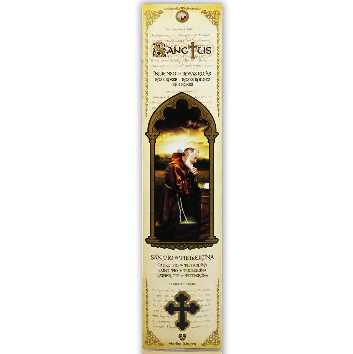 Incienso Sanctus Stick Rosas Rojas  - San Pio De Pietrelcina Sanctus
