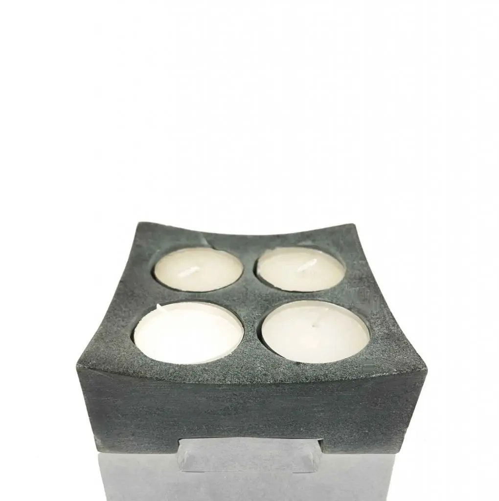 Porta Vela Piedra Gris Bajo Pequeño Cs-1283 Radhe Shyam