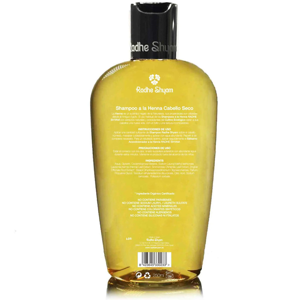 Shampoo Henna Cabello Seco 250 Cc Y 400 Cc Radhe Shyam
