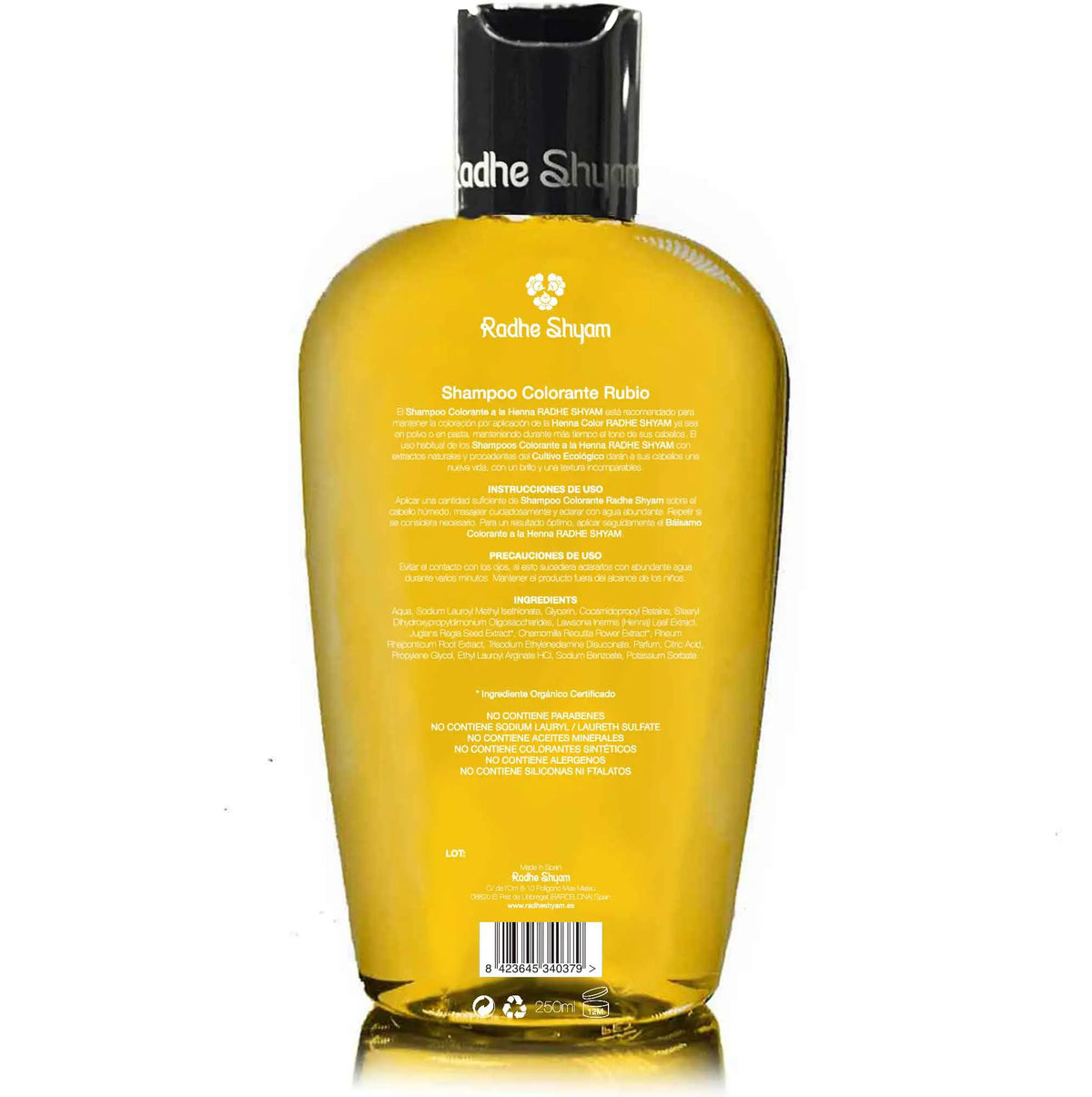 Shampoo Henna Color Rubio 250 Cc Y 400 Cc Radhe Shyam