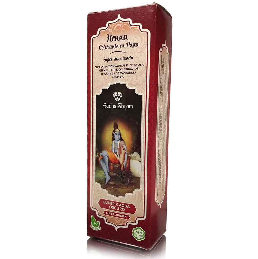 Henna Radhe Super Caoba Oscuro Pasta Radhe Shyam